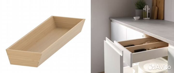 Uppdatera лоток для столовых приборов деревянный