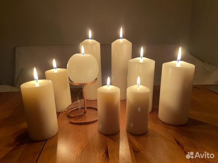 Свечи диаметр 6,5см, высота -21см
