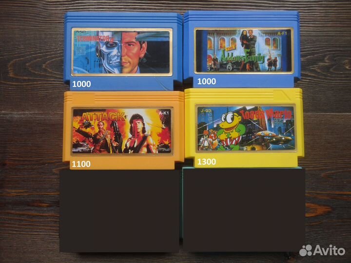 Картриджи Денди с восстановленными наклейками