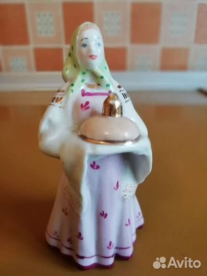 Статуэтка Хлеб-соль фарфор СССР Дулёво Оригинал