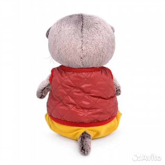 Кот Басик Baby 20 см в стеганом жилете