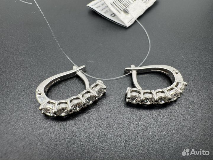 Серьги с бриллиантами дорожка