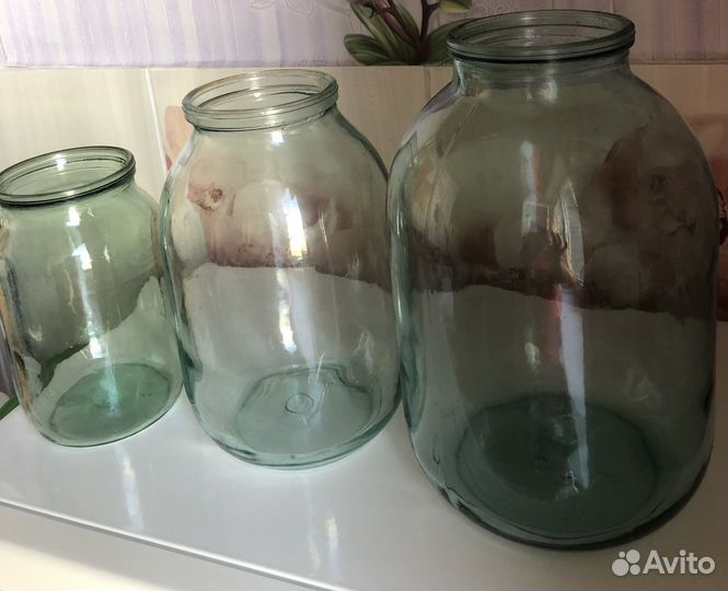 Банки стеклянные 1л, 2л, 3л