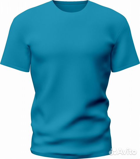 Футболка бирюзовая с короткими рукавами р. 48-62