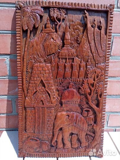 Резные картины из дерева