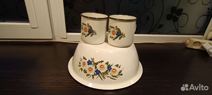 Новый комплект посуды эмалированной