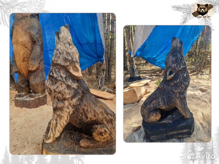 Резные фигуры из дерева под заказ