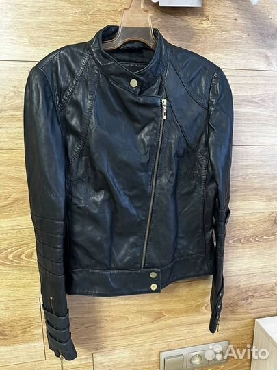 Куртка кожаная Mango Натуральная кожа