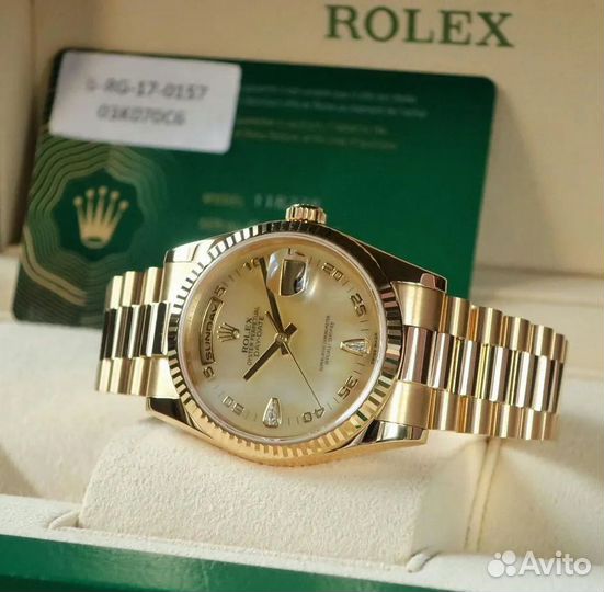 Мужские часы Rolex DAY-date золотые, гарантия