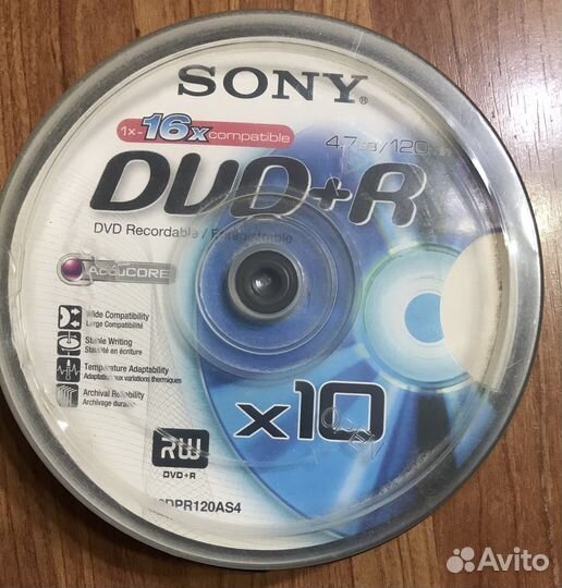 Диски Sony dvd+r (Болванки)