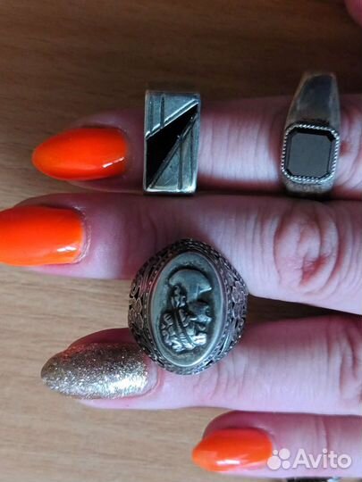 Серебро кольца, серьги СССР