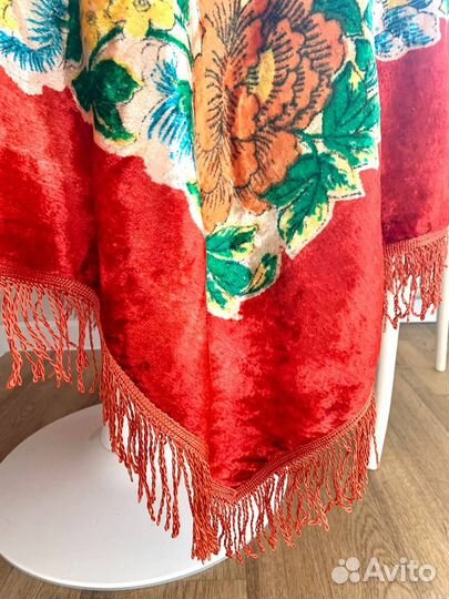 Плюшевая скатерть СССР, новая