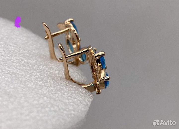 Серьги с топазом