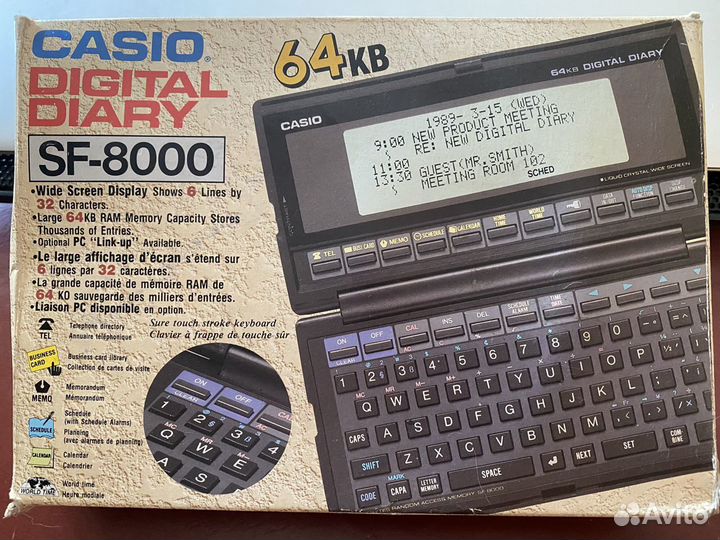 Casio Digital Diary SF-8000 зап книжка из 80-х