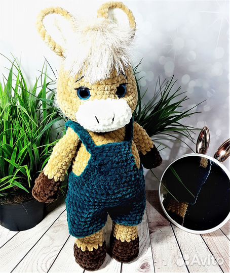 Лошадка вязаная/игрушки ручной работы