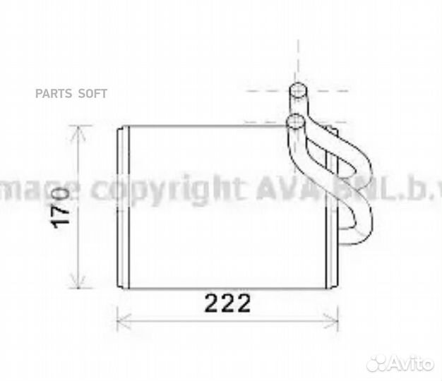 AVA KA6170 Радиатор отопителя Kia Sorento I