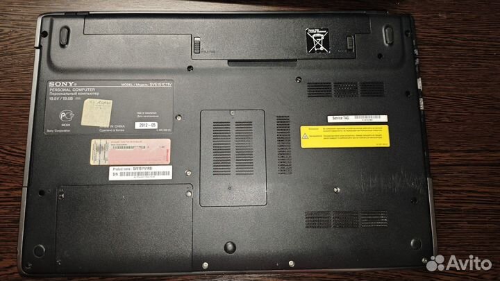Ноутбук Sony sve1511v1r под починку/разбор
