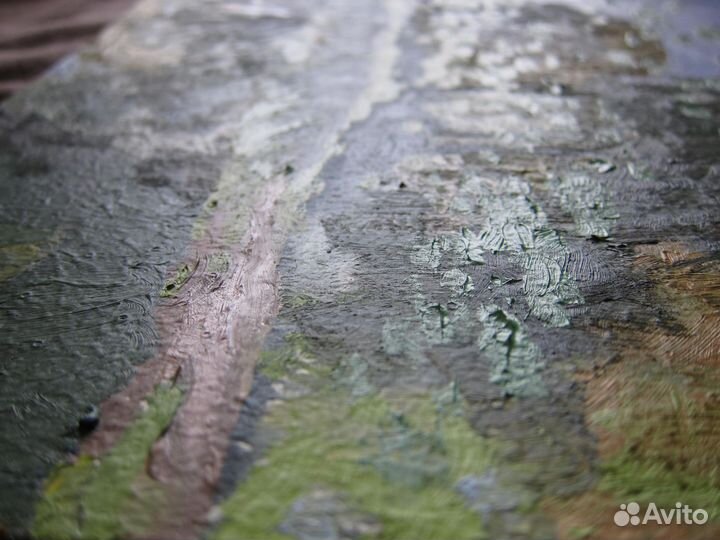 Картина маслом пейзаж озеро