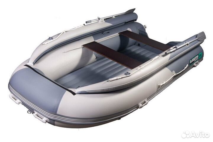 Лодка Gladiator E 380 X; св-темно серая