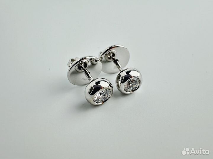 Золотые серьги-пусеты бренда Gianni Lazzaro