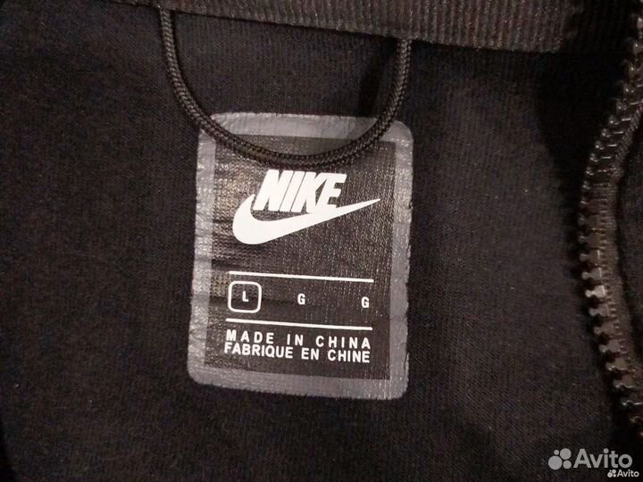 Кофта Nike tech fleece черно серая