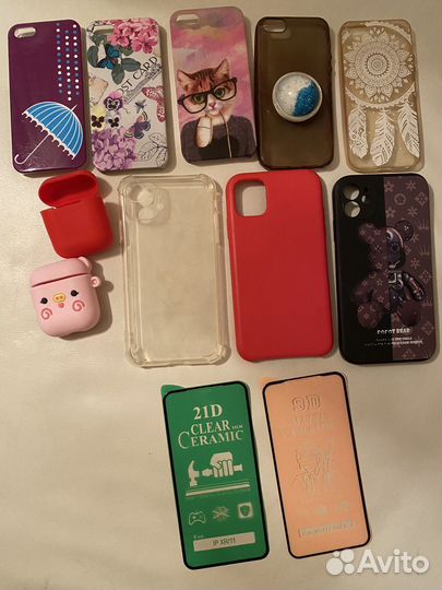 Чехол на айфон и AirPods, селфи-палка