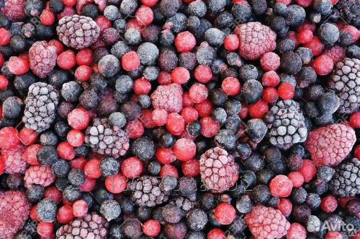 Свежемороженная ягода, сушеные яблоки