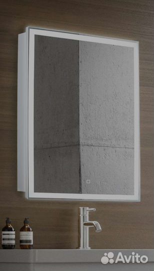 Шкафчик с подсветкой 60х80см для ванной комнаты
