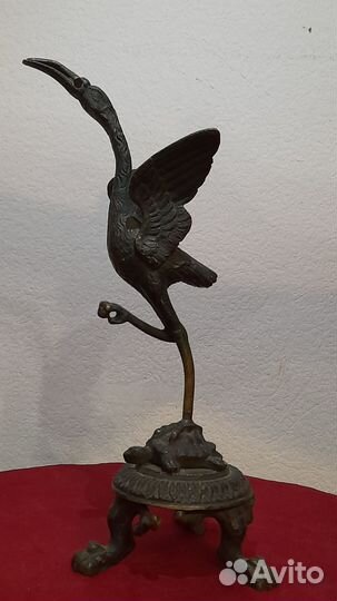 Статуэтка фигурка птица бронза латунь