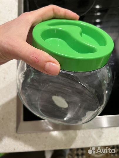 Контейнер под сыпучие. Стекло 1,5л и 0,5 л