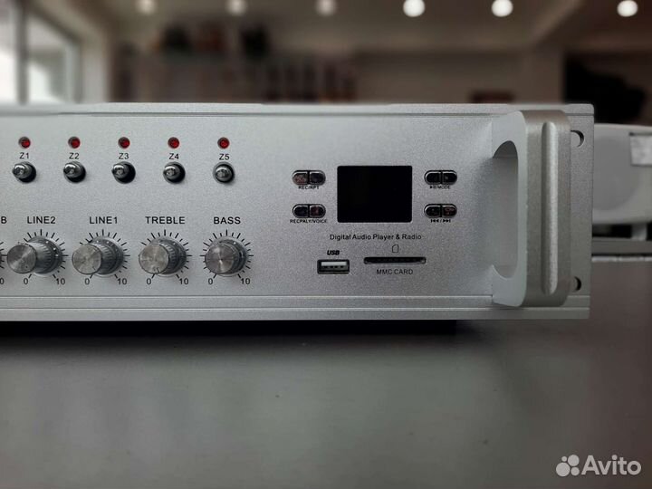 Трансляционный усилитель, 180 Вт, 5 зон