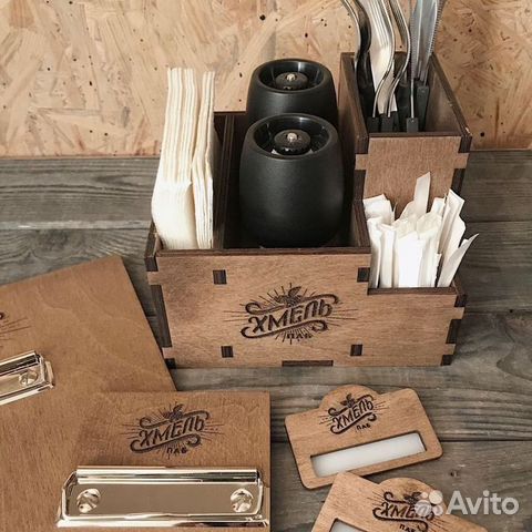 Horeca, брендированные меню, салфетницы, счетницы