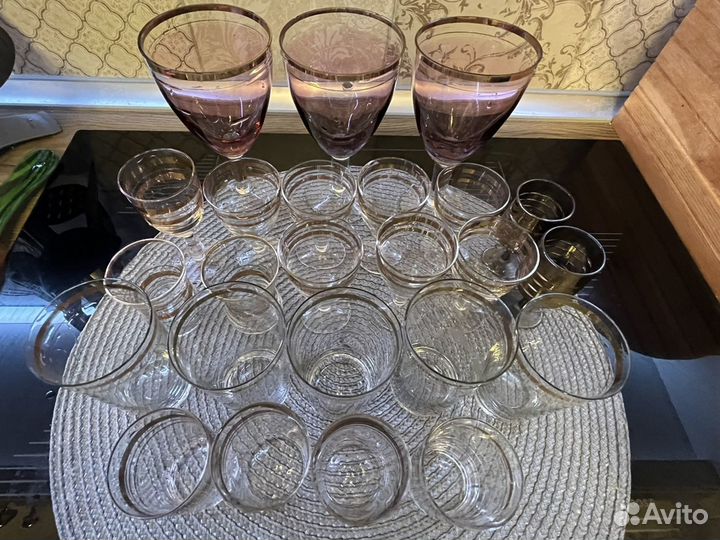 Стеклянные рюмки, стопки, бокалы СССР