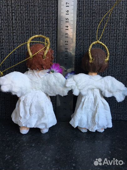 Елочные игрушки из ваты. Handmade