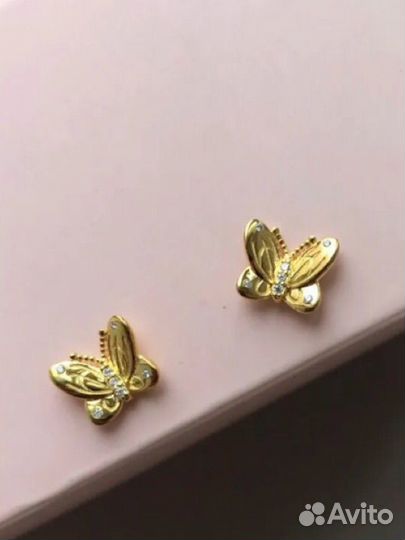 Серьги бабочки