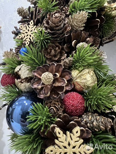 Рождественский венок ручная работа