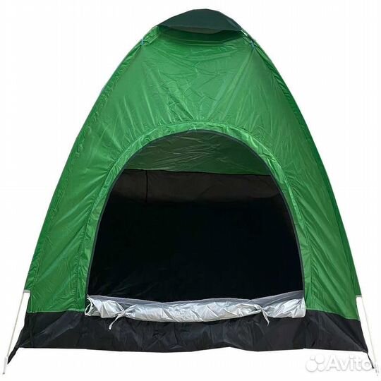 Палатка 4 места 1 слой быстросборная оранжево зеле