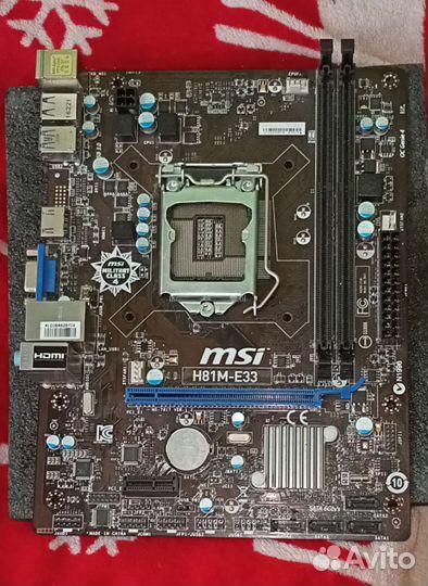 Под запчасти Материнская плата msi h81m-e33 1155