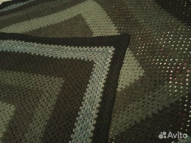 Плед 190*160см, ручной вязки