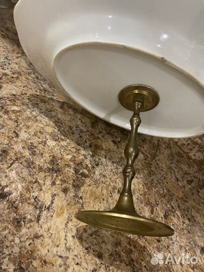 Винтаж: Ваза для фруктов индийский узор