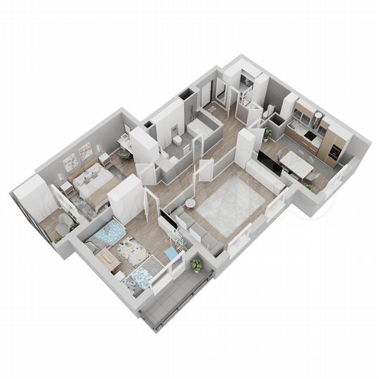 3-к. квартира, 98,1 м², 10/22 эт.