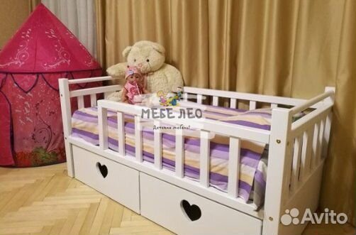 Детская кровать с ящиками