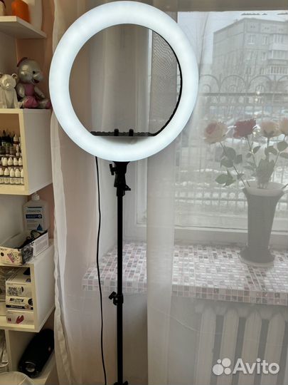 Кольцевая лампа 45 см со штативом