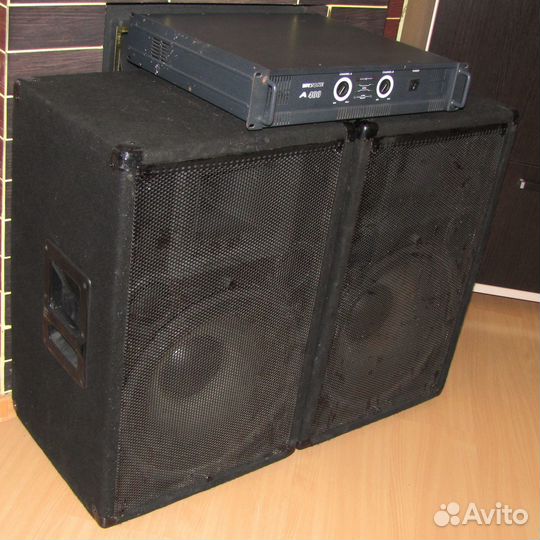 Колонки S-King 402+402W Pro-70х43х39+Усилок Stereo