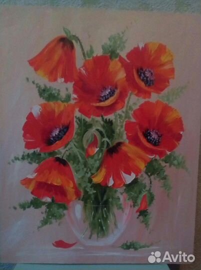 Картина маслом маки
