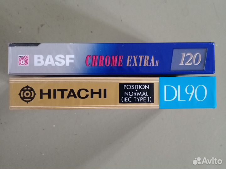 Аудиокассеты запечатанные Basf, hitachi