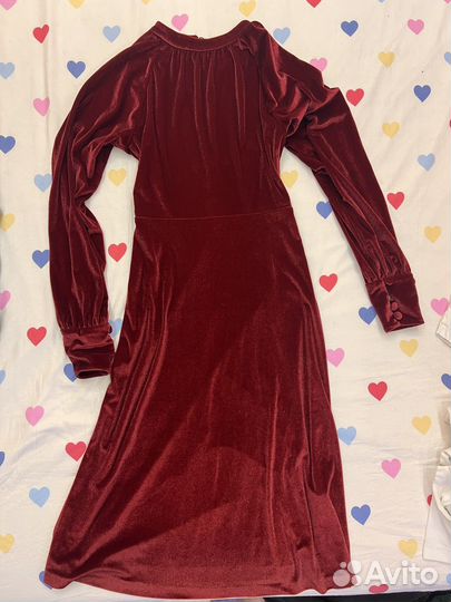 Коктейльное платье красное под бархат