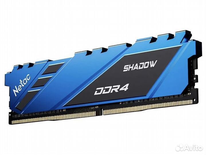 Озу DDR4 Netac Shadow 16Gb Blue 3200 Mhz(Новый)