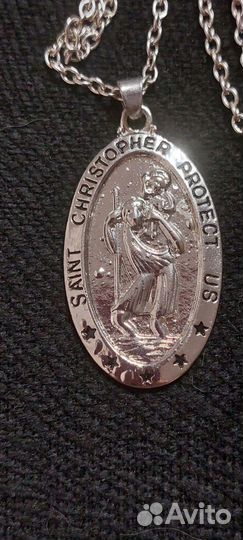 Кулон с цепочкой святой Христофор