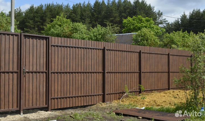 Заборы для дачи из профнастила на заказ 2 метра